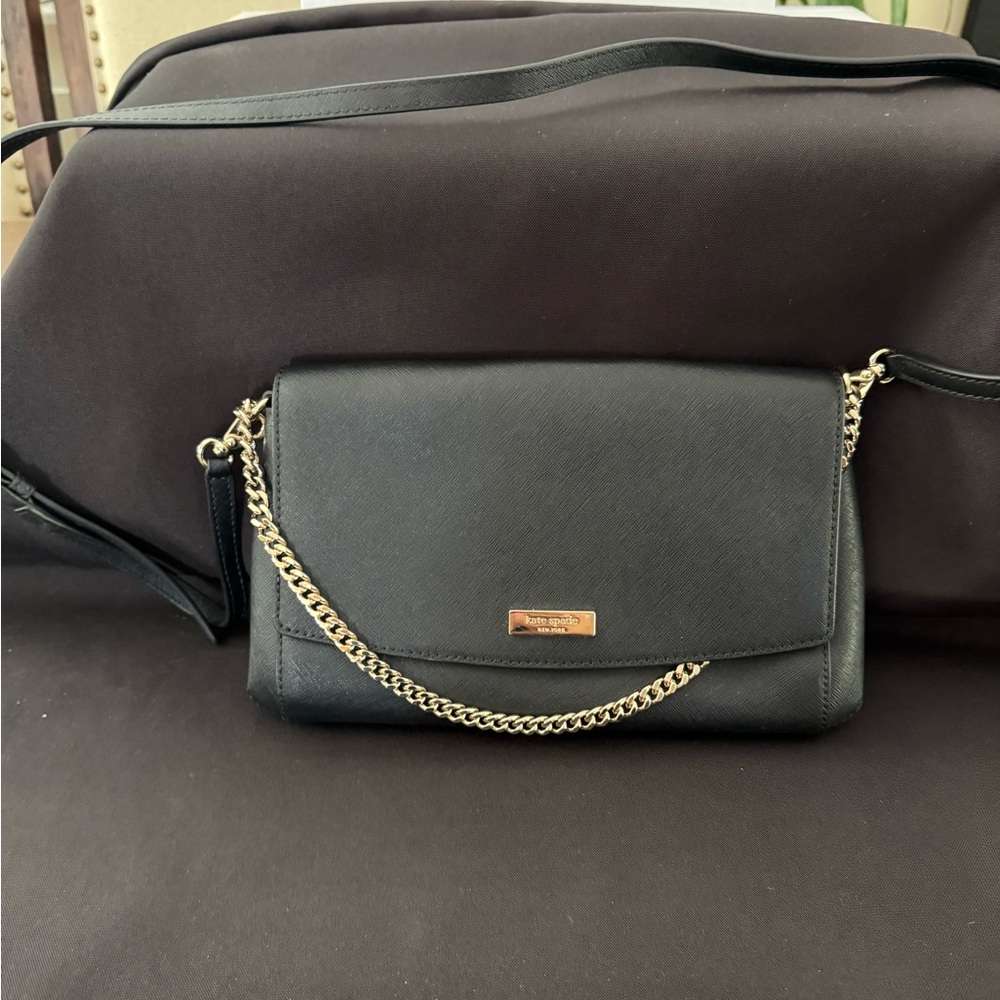 Kate Spade Black Crossbody Bag with Chain Strap